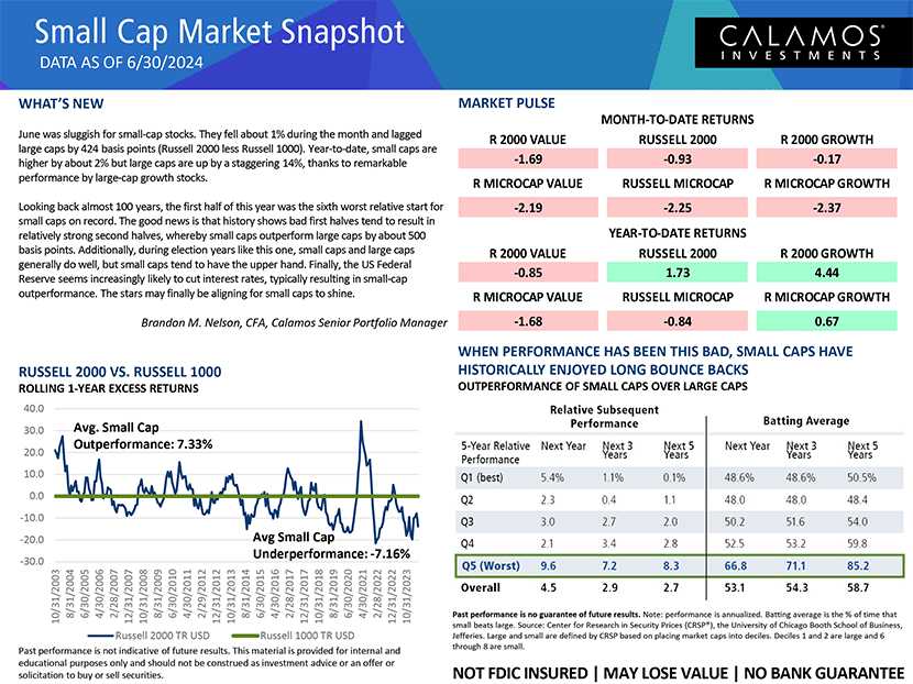 small cap market snapshot